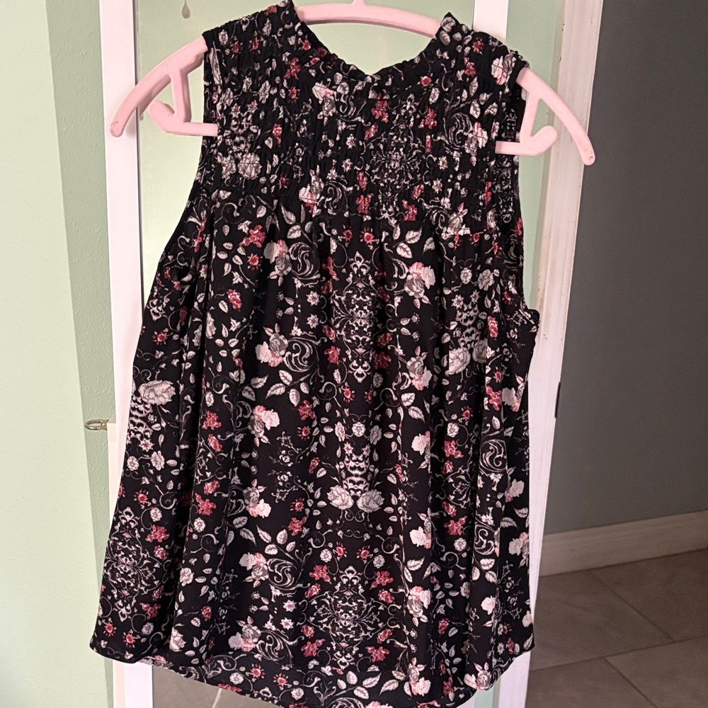 Knox Rose Black and Pink Floral Kids Dress
